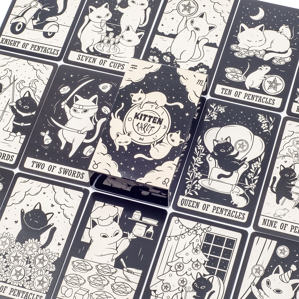 Kitten Tarot Deck 78Pcs Cute B - Tarot Cards Deck With Guidebook review and price