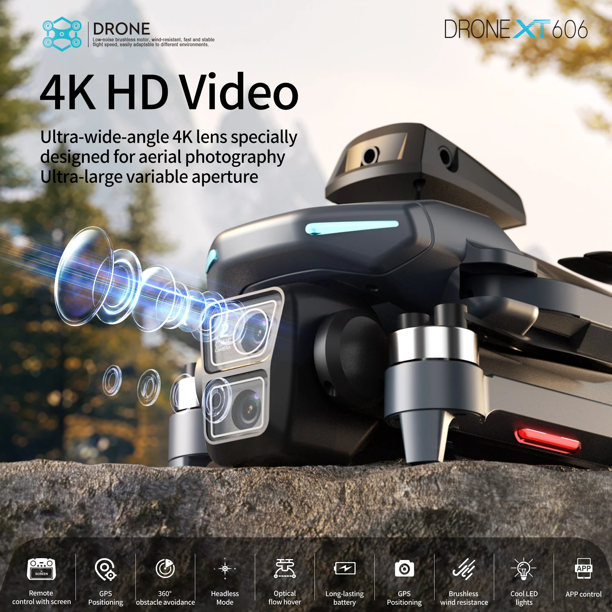 Original XT606 Drone Professio - Fpv Brushless Rc Drone 4K review and price