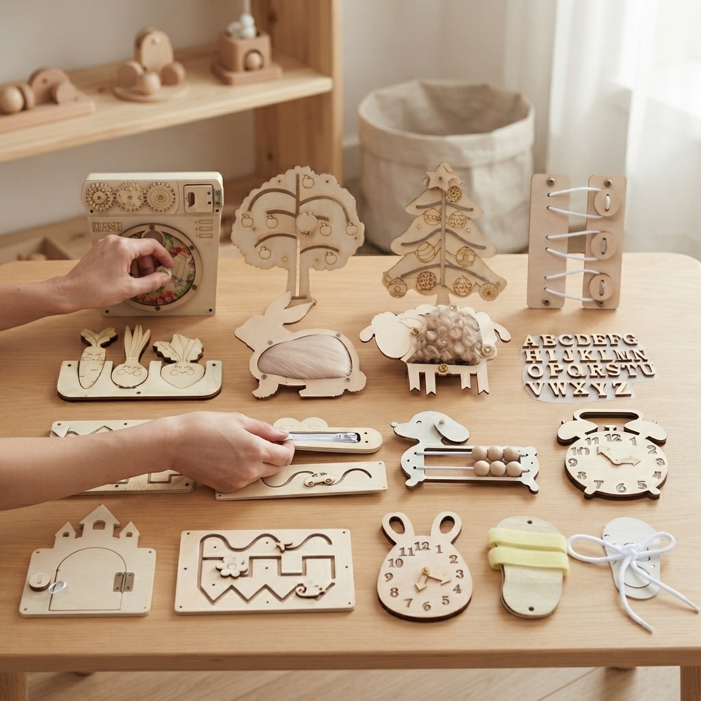 Hot Busy Board Montessori Wood - Montessori Wooden Busy Board Toddler review and price