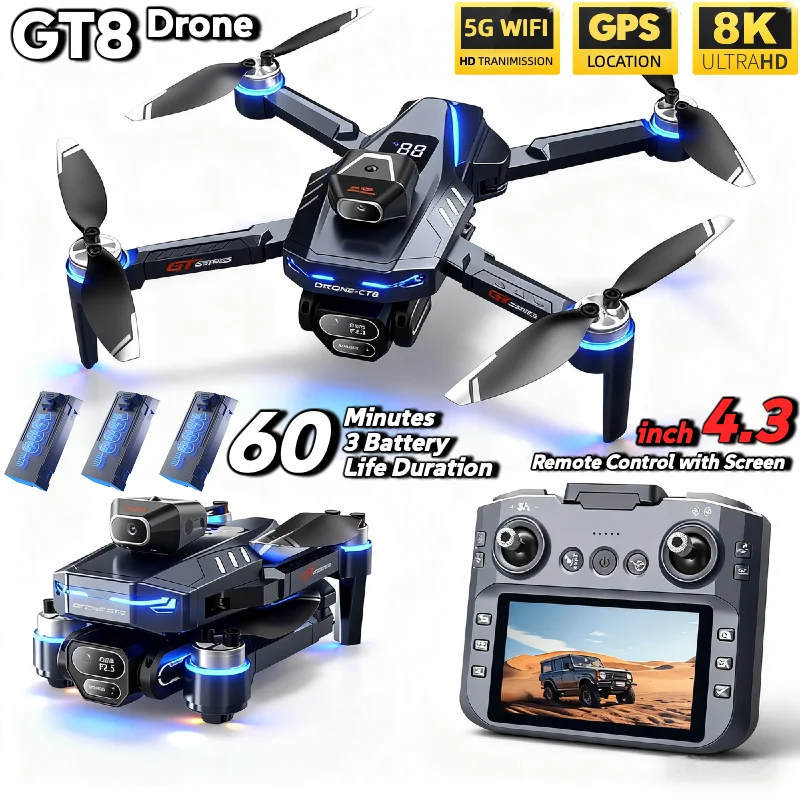 HOT For LSRC GT8 Drone 4K Prof - Fpv Brushless Rc Drone 4K review and price