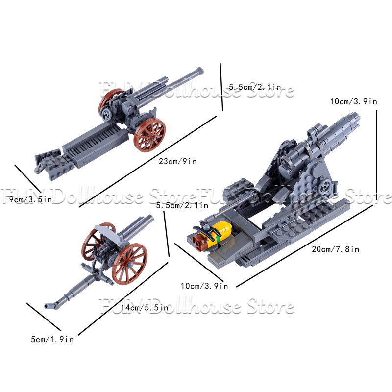 MOC WW1 Military Army Soldier  - Lego Compatible Military Tank review and price