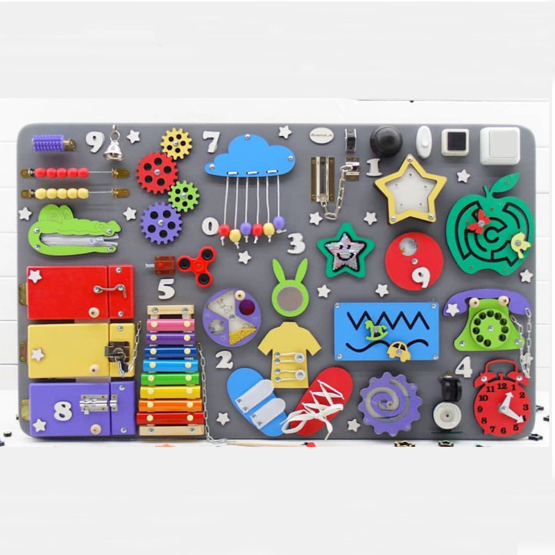 Busy Board DIY Montessori Toys - Montessori Wooden Busy Board Toddler review and price
