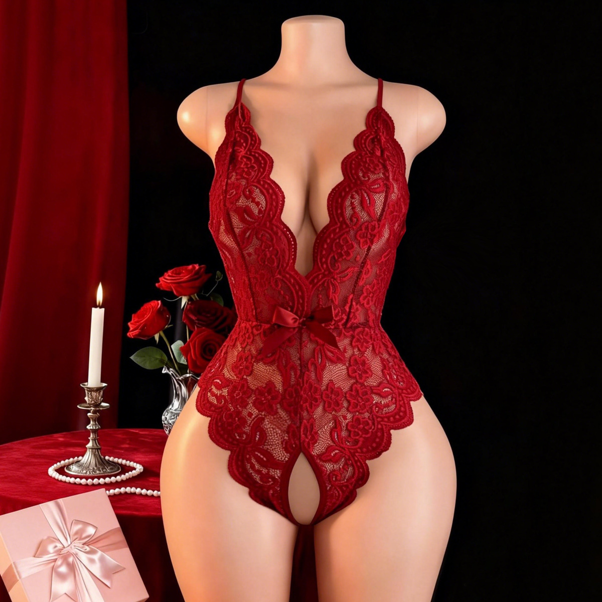 Hot Crotchless Sexy Lingerie F - Dolls review and price