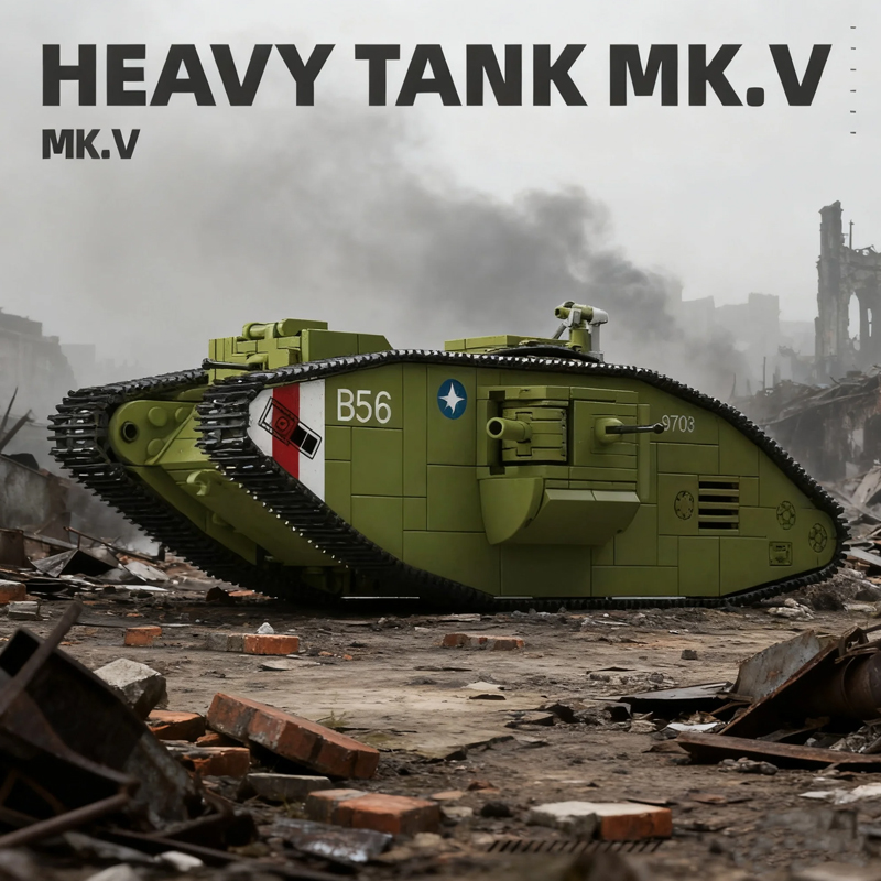 900PCS World War I Heavy Tank  - Lego Compatible Military Tank review and price