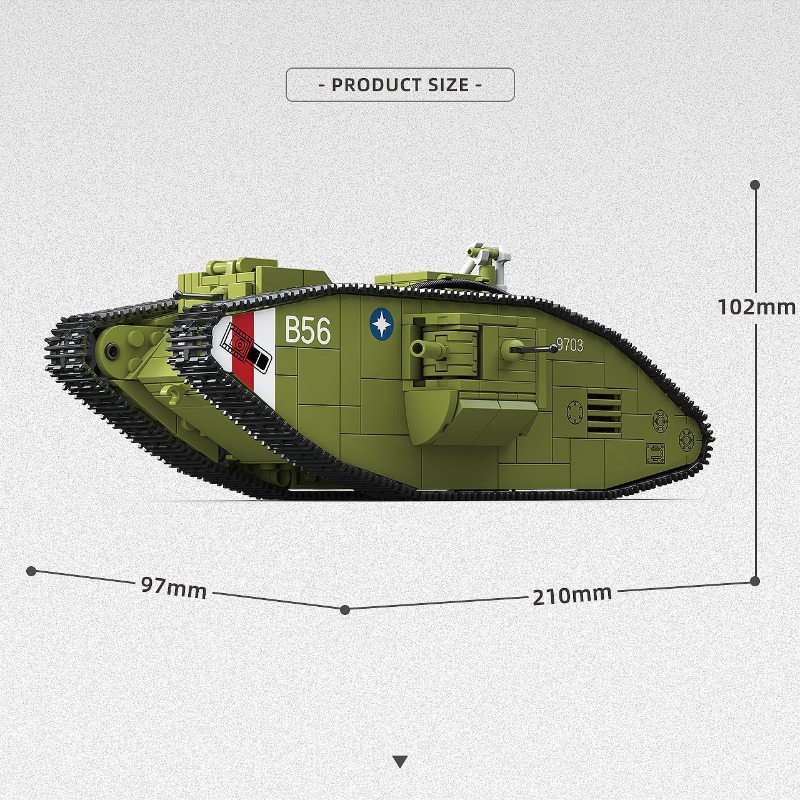 900PCS World War I Heavy Tank  - Lego Compatible Military Tank review and price