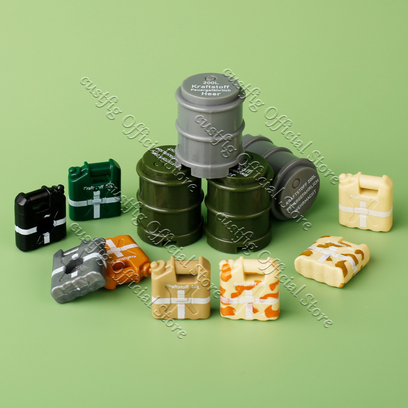 WW2 Military Oil Drum Fuel Tan - Lego Compatible Military Tank review and price