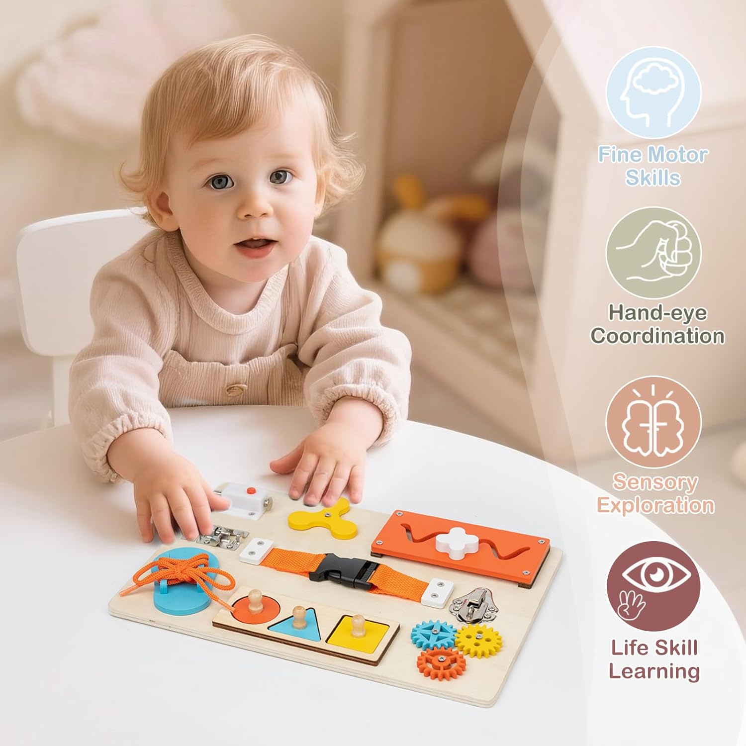 Montessori Busy Board for Todd - Montessori Wooden Busy Board Toddler review and price