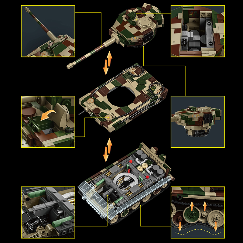 1:28 German Tiger Tank Buildin - Lego Compatible Military Tank review and price