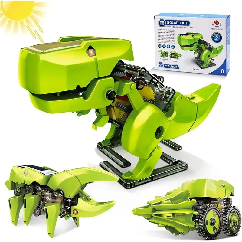 3-in-1 Solar Robot Kit, Dinosa - Stem Solar Robot Kit For Kids review and price